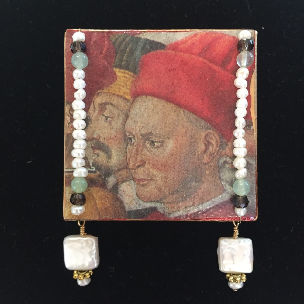 Grace and Viola Art brooch